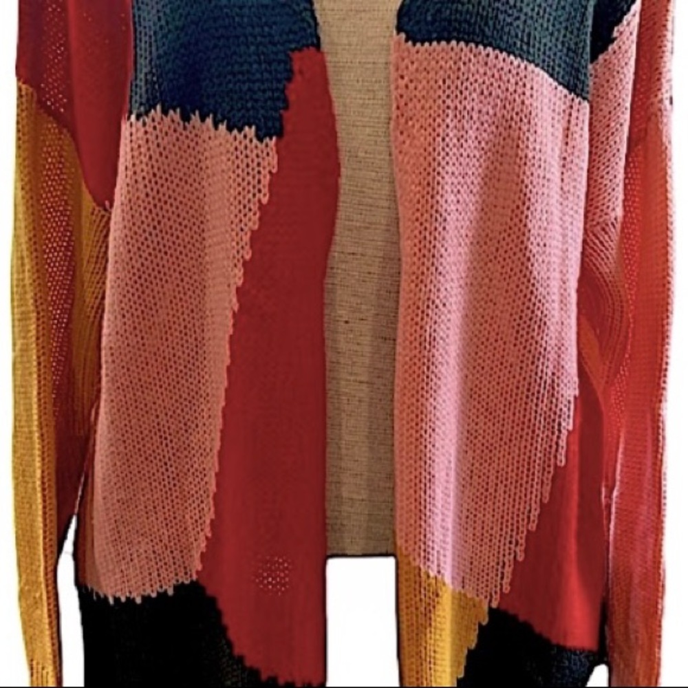 Umgee Multicolor Patchwork Cardigan - image 6